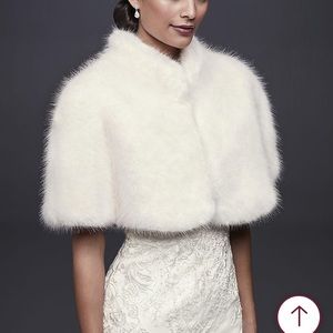 Bridal fur cape